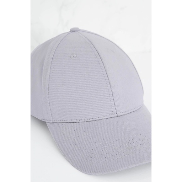 Light Grey Woven Baseball Cap - Picture 2 of 9